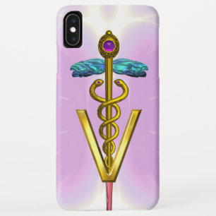 Capa Para iPhone XS Max OURO SÍMBOLO VETERINÁRIO Rosa claro Lilac
