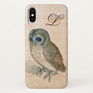 Capa Para iPhone X OWL, PIink, Sepia Monograma