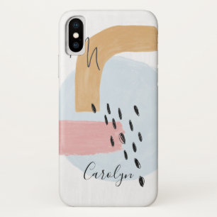Capa Para iPhone Da Case-Mate Padrão Abstrato de Aquarela Azul Rosa
