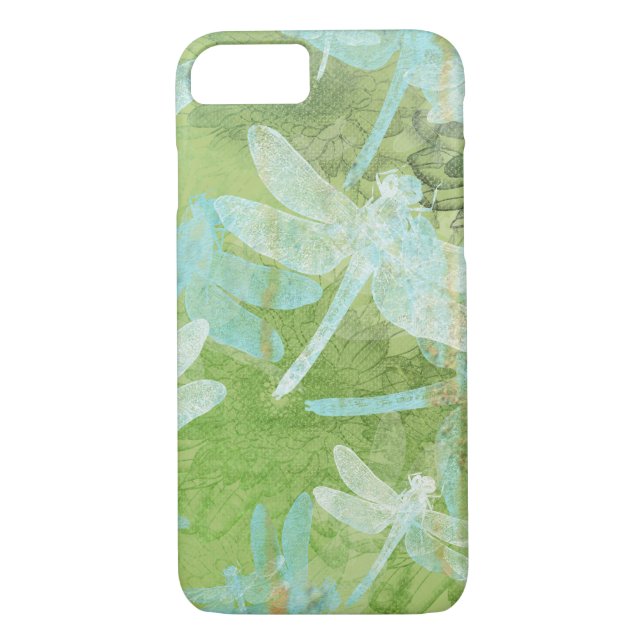 Capa Para iPhone, Case-Mate Padrão Azul Verde bonito Dragonfly (Verso)