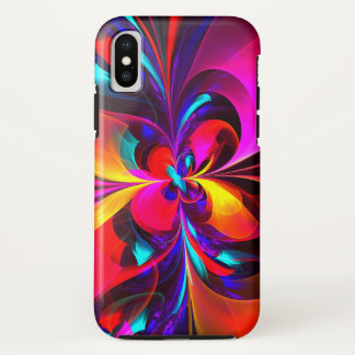 Capa Para iPhone Da Case-Mate Padrão Azul Vermelho Abstrato Floral Moderno #07