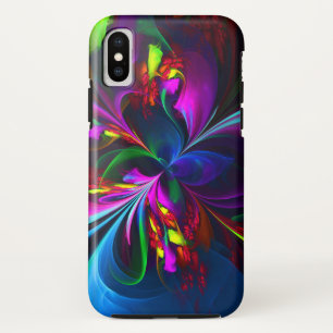 Capa Para iPhone Da Case-Mate Padrão Azul Vermelho Abstrato Floral Moderno #15