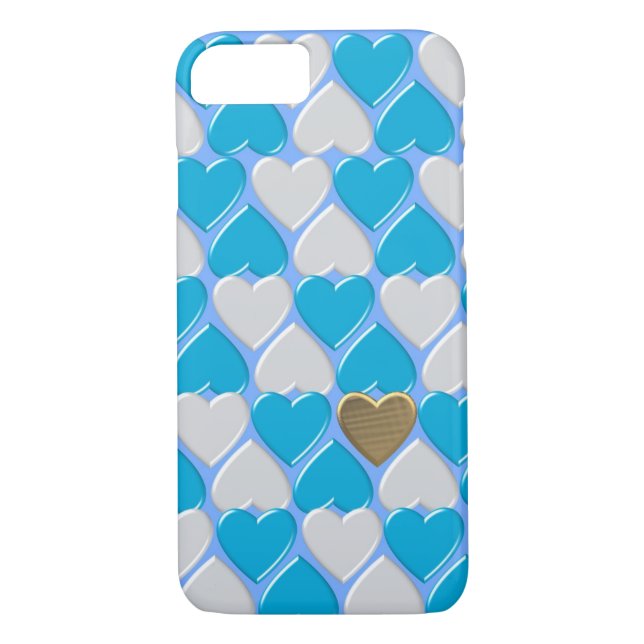 Capa Para iPhone, Case-Mate Padrão bávaro azul e branco. (Verso)