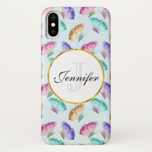 Capa Para iPhone Da Case-Mate Padrão bonito de borboleta de aquarela Pastel