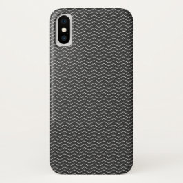 Capa Para iPhone X Padrão Chevron Preto