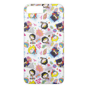 Capa iPhone 8 Plus/7 Plus Padrão Chibi Super Heroine