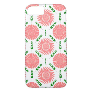 Capa iPhone 8/ 7 padrão com flores rosa