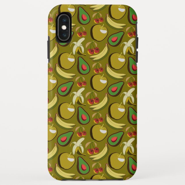 Capa Para iPhone, Case-Mate Padrão contínuo de frutas tropicais amarelo (Verso)