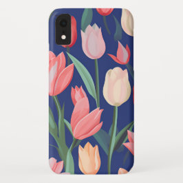 Capa Para iPhone Da Case-Mate Padrão das tulipas.