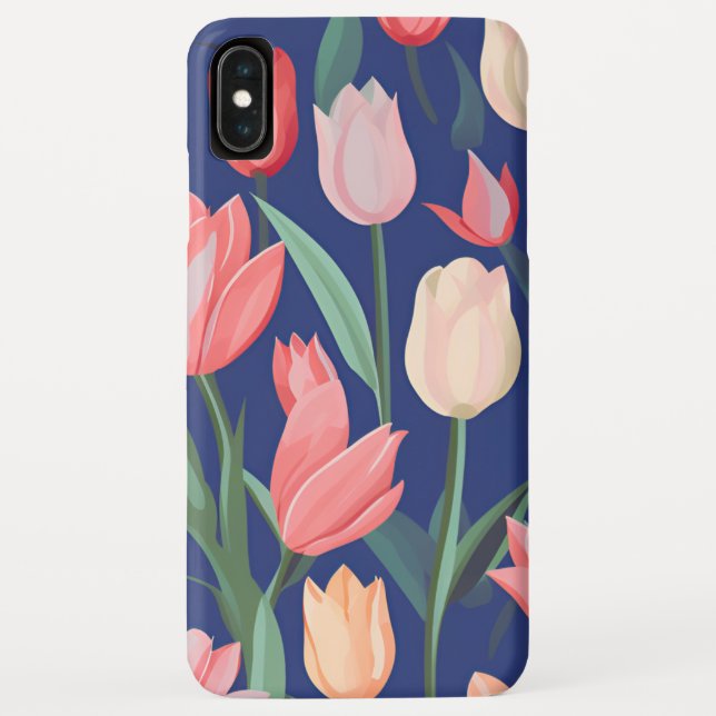 Capa Para iPhone, Case-Mate Padrão das tulipas. (Verso)