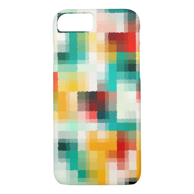 Capa Para iPhone, Case-Mate Padrão de Abstrato branco amarelo azul vermelho ve (Verso)