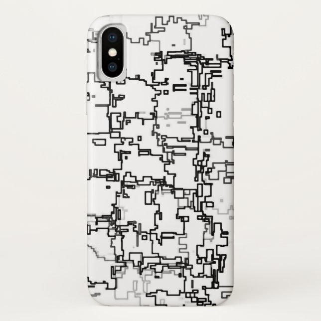 Capa Para iPhone, Case-Mate Padrão de Abstrato preto e branco (Verso)