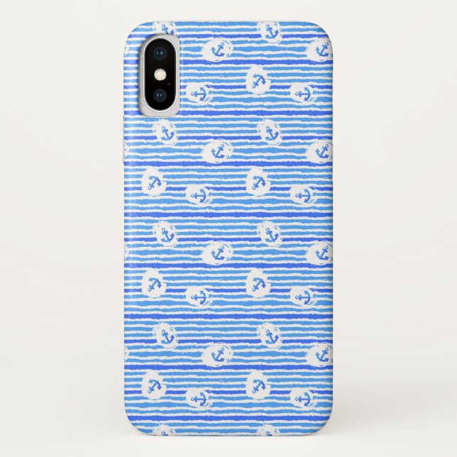 Capa Para iPhone, Case-Mate Padrão de Âncora de Água 1 (Verso)
