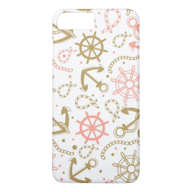 Capa Para iPhone, Case-Mate Padrão de Âncora do Ouro (Verso)