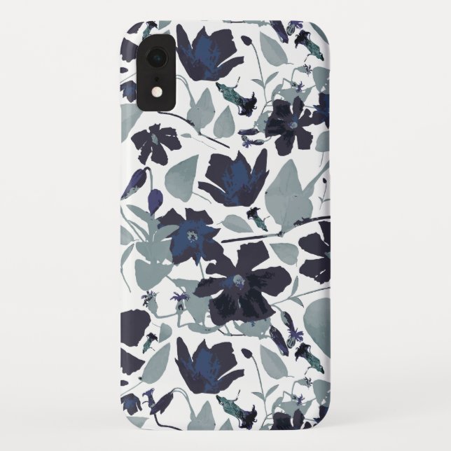 Capa Para iPhone, Case-Mate Padrão de Aquarela Floral da Vinha Flor (Verso)