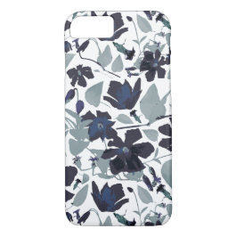 Capa iPhone 8/ 7 Padrão de Aquarela Floral da Vinha Flor