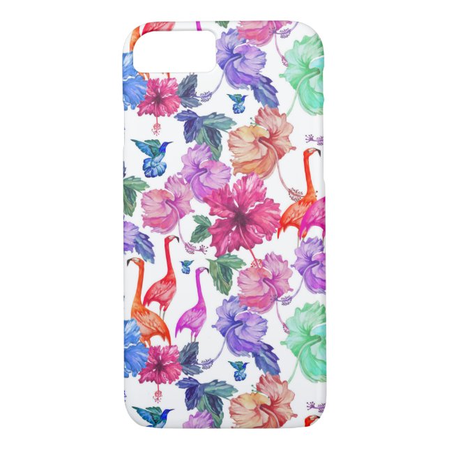 Capa Para iPhone, Case-Mate Padrão de Aquarela Tropical (Verso)