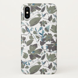 Capa Para iPhone Da Case-Mate Padrão De Aquarelas Florais De Sage E Azul-Teal