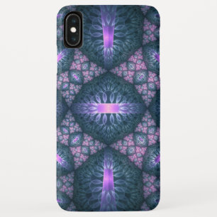 Capa Para iPhone Da Case-Mate Padrão de Arte Fractal 3D Turquesa Roxo Rosa