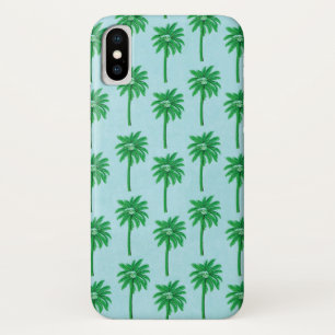 Capa Para iPhone Da Case-Mate Padrão de árvore palma em azul