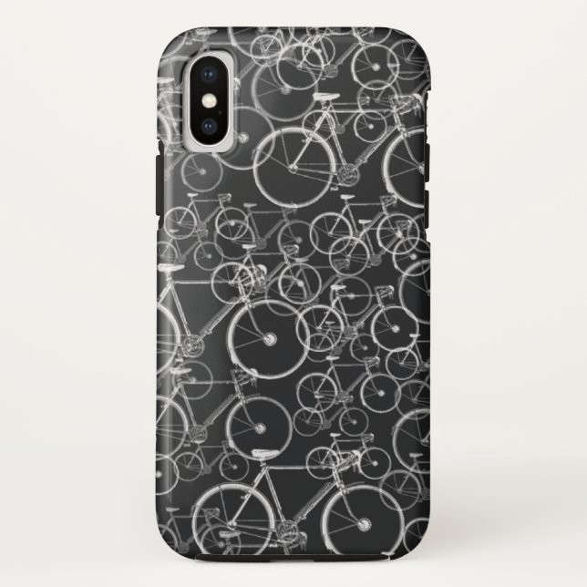 Capa Para iPhone, Case-Mate padrão de bicicletas negras ~ ciclismo (Verso)