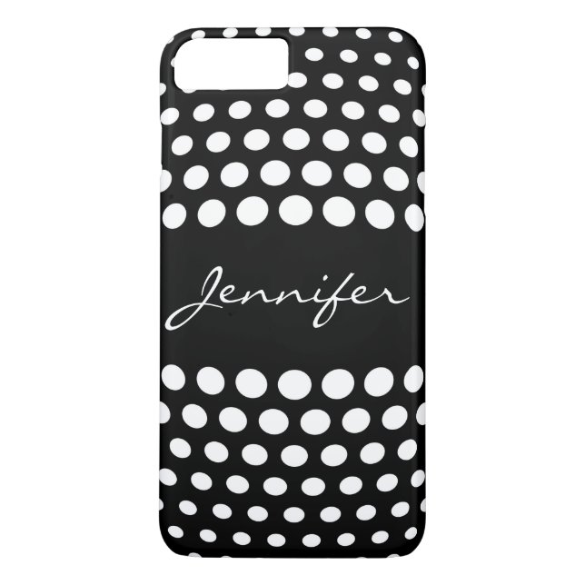 Capa Para iPhone, Case-Mate Padrão de Bolinhas brancas elegantes (Verso)