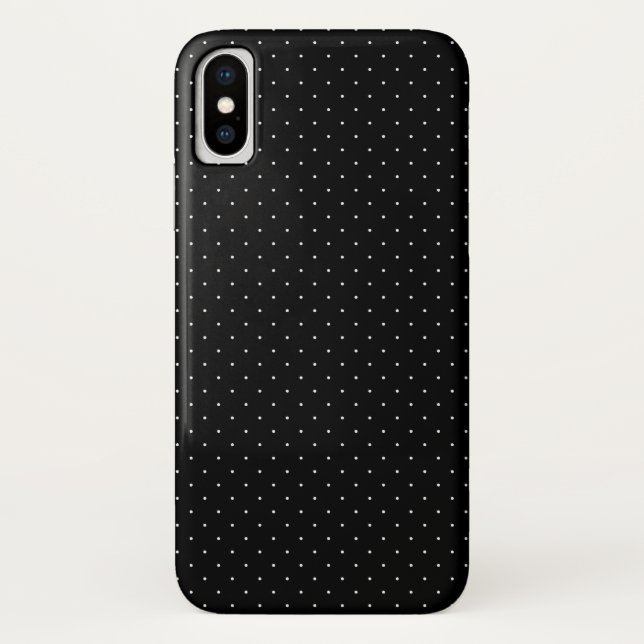 Capa Para iPhone, Case-Mate Padrão de bolinhas em preto e branco (Verso)