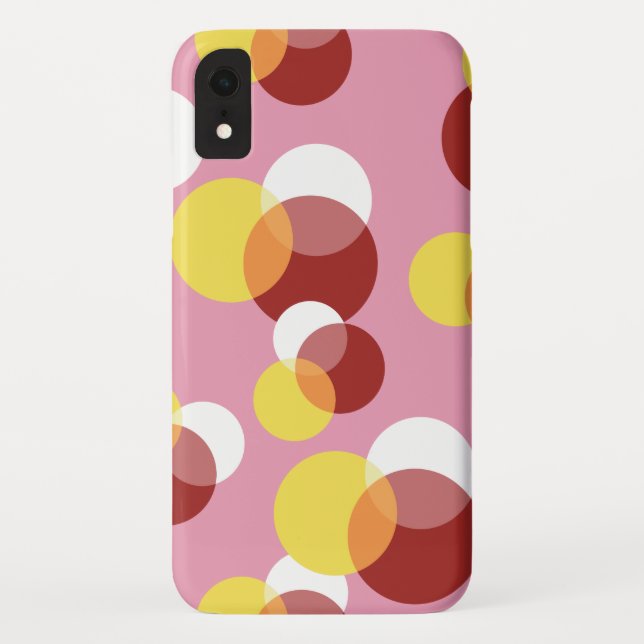 Capa Para iPhone, Case-Mate Padrão de Bolinhas Geométricas do Quic Rosa (Verso)