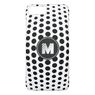 Capa Para iPhone Da Case-Mate Padrão de Bolinhas Pretas do Monograma