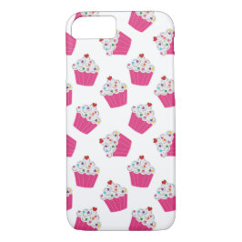 Capa Para iPhone Da Case-Mate Padrão de borrifações de Cupcake rosa de desenho