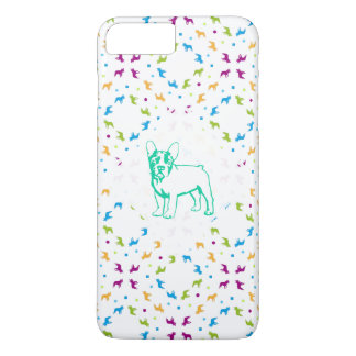 Capa iPhone 8 Plus/7 Plus Padrão de Bulldogs Franceses Primavera