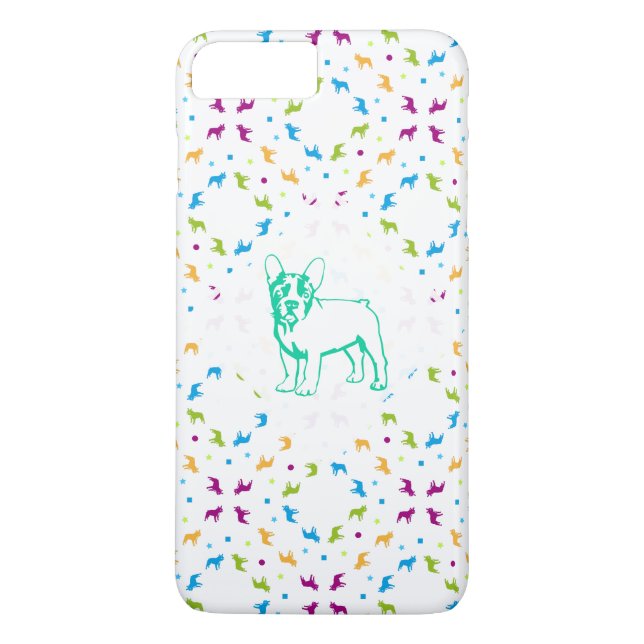Capa Para iPhone, Case-Mate Padrão de Bulldogs Franceses Primavera (Verso)