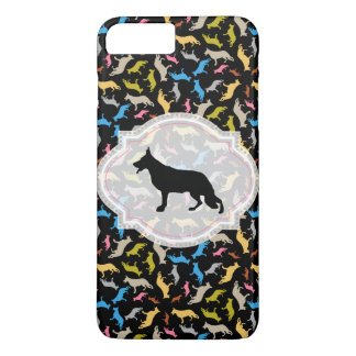 Capa iPhone 8 Plus/7 Plus Padrão de Cachorro Pastor Primavera