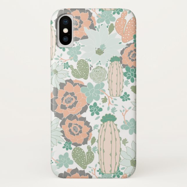 Capa Para iPhone, Case-Mate Padrão de Cactus Cute (Verso)