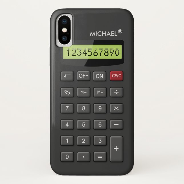 Capa Para iPhone, Case-Mate Padrão de Calculadora Engraçado Personalizado Geek (Verso)