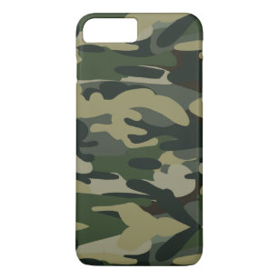 Capa iPhone 8 Plus/7 Plus Padrão de Camuflagem Militar Verde