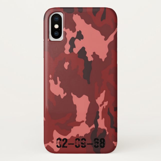 Capa Para iPhone, Case-Mate Padrão de camuflagem vermelho (Verso)