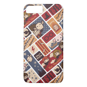 Capa iPhone 8 Plus/7 Plus Padrão de Cenas de Desenho do Harry Potter