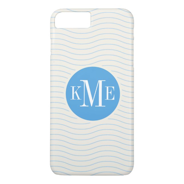 Capa Para iPhone, Case-Mate Padrão de Chevron Azul Moderno (Verso)