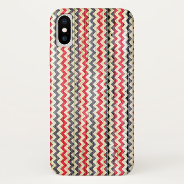 Capa Para iPhone, Case-Mate Padrão de Chevron Moderno Wooden (Verso)