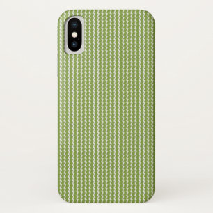 Capa Para iPhone X Padrão de Chevron Verde Moderno