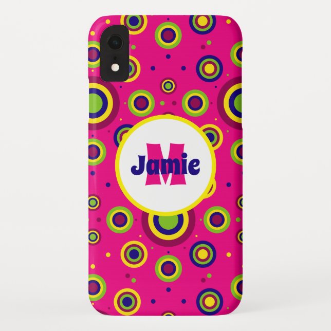 Capa Para iPhone, Case-Mate Padrão de Círculos Funk Personalizados (Verso)