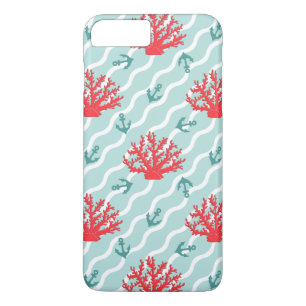 Capa Para iPhone Da Case-Mate Padrão de Coral Vermelho 1