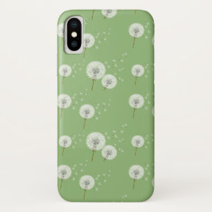 Capa Para iPhone Da Case-Mate Padrão de Dandelion em tela de fundo verde