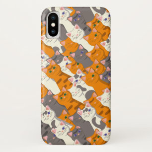 Capa Para iPhone Da Case-Mate Padrão de diagonal do gato preto branco do Ginger