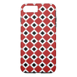 Capa Para iPhone Da Case-Mate Padrão de Diamante Preto-Branco-Vermelho iPhone 8 