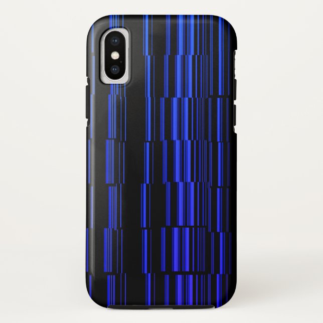 Capa Para iPhone, Case-Mate Padrão de distribuição moderna única azul de meia- (Verso)