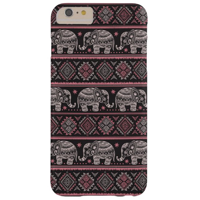 Capa Para iPhone, Case-Mate Padrão de Elefante Étnico Negro (Verso)