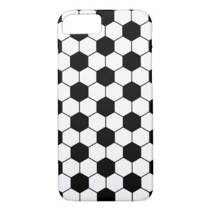 Capa Para iPhone Da Case-Mate Padrão de esfera de futebol adaptado Preto Branco