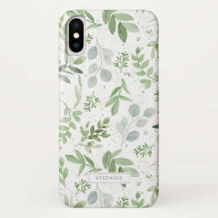 Capa Para iPhone Da Case-Mate Padrão de Eucalipto em Verde Simples